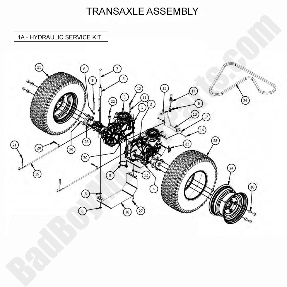 2017 Walk Behind - Transaxle Assembly